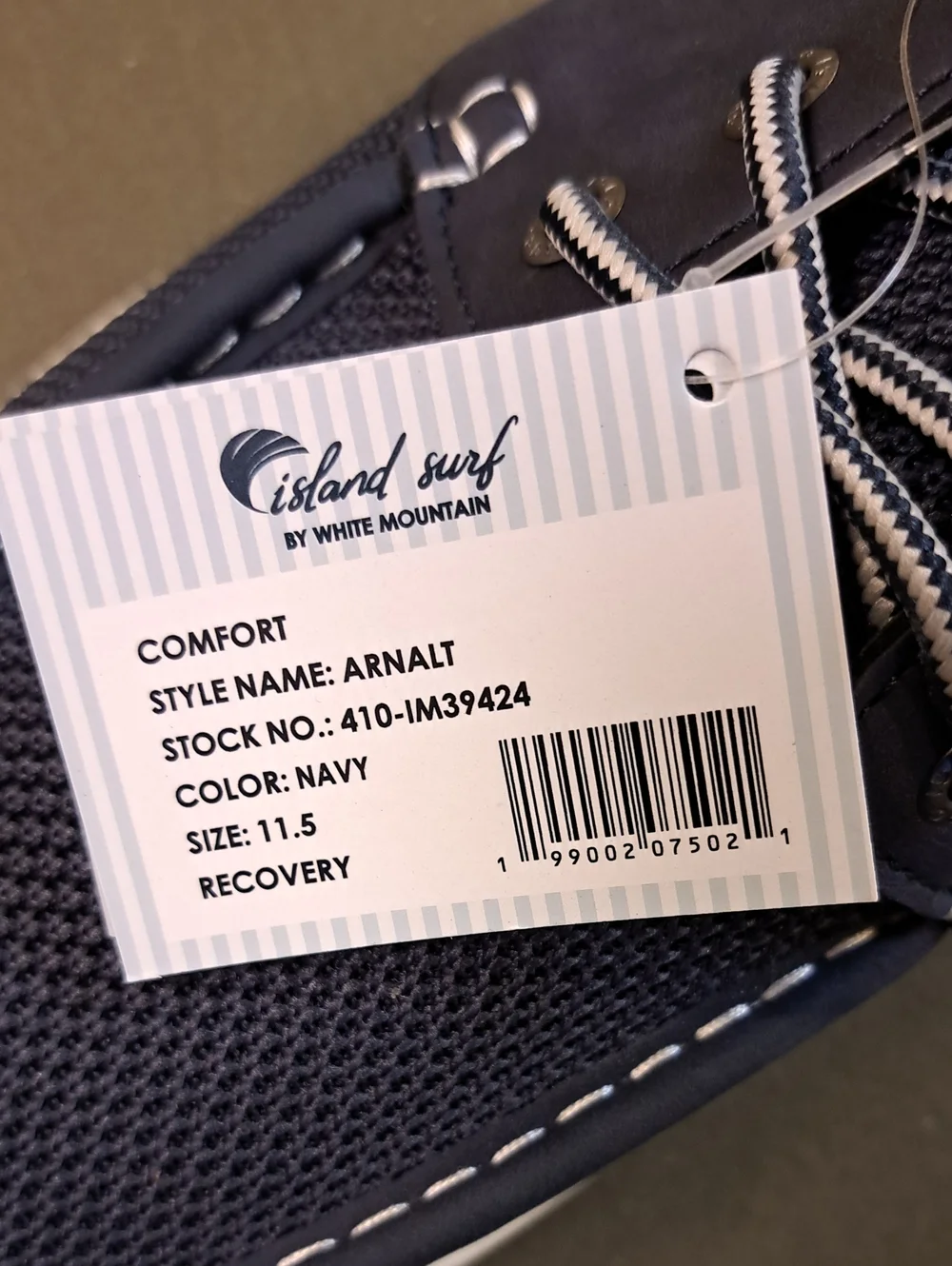 Island Surf Arnalt 3 Eyelet Men’s Boat Shoe - Color: Navy - Size: 11.5